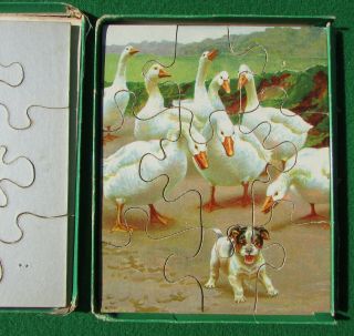 Scarce Ernest Nister jigsaw set,  box,  featuring dogs horse etc c1900 - 10 2