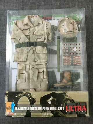 Dragon 1/6 Scale 12 " Us Battle Dress Uniform (bdu) Accessory Set 1 71150