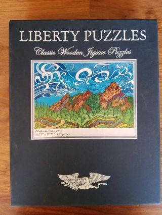 Liberty Wooden Jigsaw Puzzle - Flatirons By Phil Lewis,  Assembled Once