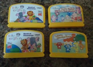 Vtech Vsmile Baby Infant Learning System Games 4 Cartridges Disney Baby Einstein 2