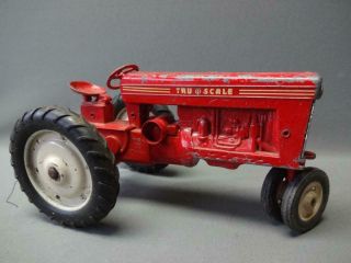 Tru Scale Tractor With Wagon And Green Plow Die - Cast 3
