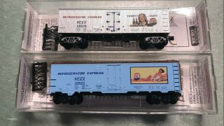 Micro - Trains 2 - Pack Pepsi - Cola Ice Reefers; 58560 & 59550