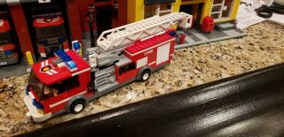 Lego City Custom Fire Truck - Mid Mount Aerial Tower Ladder Truck