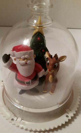 2 RUDOLPH THE RED NOSED REINDEER & SANTA LIGHT UP MUSICAL CHRISTMAS DECORATIONS 2