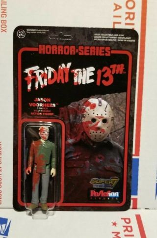 Reaction Jason Voorhees Bloody Friday The 13th Nycc 2016 3.  75 Inch Action Figure