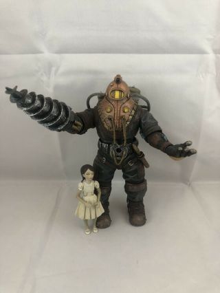Neca Bioshock 2 Subject Delta Big Daddy Action Figure With Little Sister