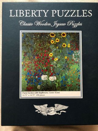 Liberty Classic Wooden Jigsaw Puzzle,  Farm Garden With Sunflowers,  Gustav Klimt