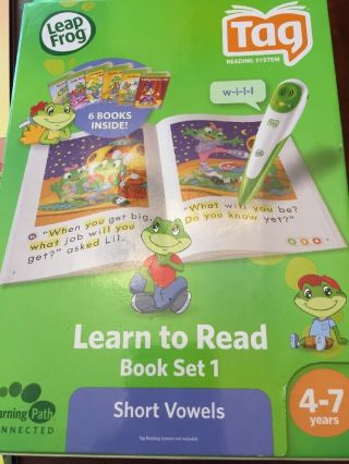 Leap Frog Tag Reading System Set Of 6 Short Vowel Books Ages 4 - 7