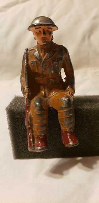 Barclay Manoil Toy Soldier Lead 760 Sitting Position Vintage Old