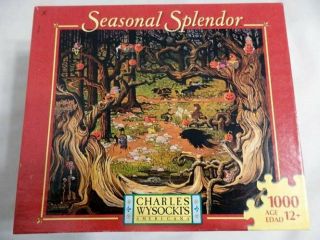 Charles Wysocki Seasonal Splendor 1000 Pc.  Puzzle Fork In The Road