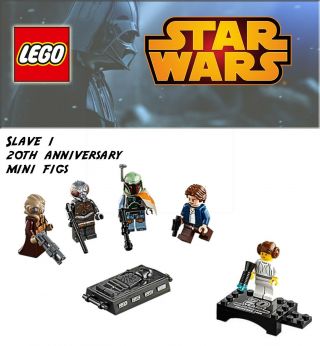 Lego Star Wars Slave 1 20th Anniversary Edition Mini Figs Boba Fett Leia Han
