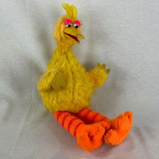 Vtg 21 " Talking Big Bird Plush Jim Henson Muppets Pull String