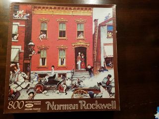 Norman Rockwell 800 Piece Puzzle The Street Was Never The Same Again Jaymar 19
