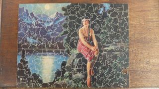 Parker Bros Vintage Wooden Jigsaw Puzzle " In The Valley Of The Moon "