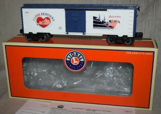 Lionel No.  6 - 29901 I Love Kentucky Box Car - O Gauge Race For The Roses