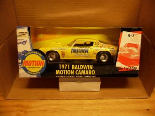 1971 Baldwin Motion Camaro Yellow 1:18 Ertl American Muscle 33100
