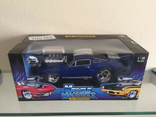 Muscle Machines 1966 Ford Mustang Blue 1:18 Scale Die Cast