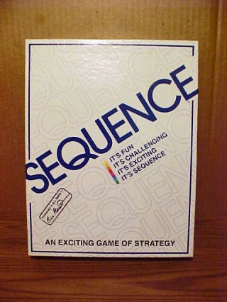 1995 " Sequence " Game Of Strategy By Jax Ltd.  - Very Good Complete
