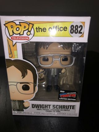 2019 Nycc Fce - The Office - Dwight Schrute With Bobblehead Pop Vinyl (rs) 885