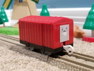 Tomy Trackmaster Thomas & Friends Custom Troublesome Box Car Red