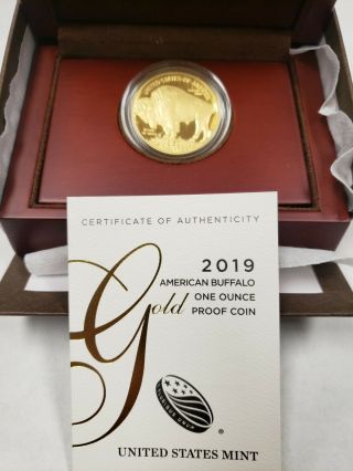 2019 - W Proof $50 American Gold Buffalo 1 Oz Box,  Ogp & Ready For Grading