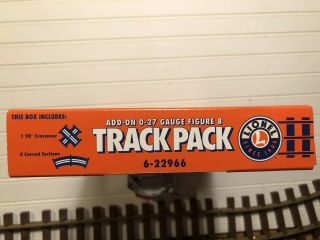 Lionel 6 - 22966 O27 Add - On Figure - 8 Track Pack 2