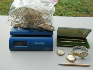 Almost 1 Pound Of 14k & 12k Gold Filled Scrap: Eyeglasses,  Jewelry & More