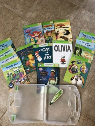 Leapfrog Leap Frog Tag Reader In Case With 15 Books & Tag Pen - Disney