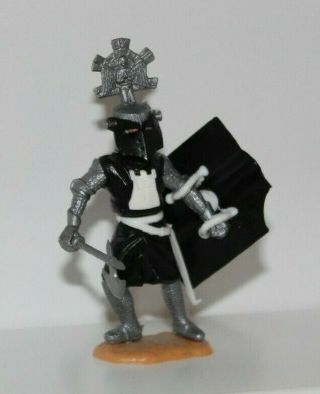 Vintage Timpo Toys Swoppet Figure Knight Standing W/battle Axe,  Black And White