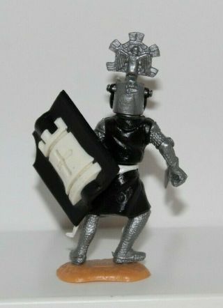 Vintage Timpo Toys Swoppet Figure KNIGHT Standing w/Battle Axe,  Black and White 2