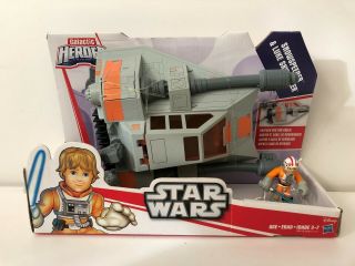 Playskool Galactic Heros Star Wars Hoth Snowspeeder Vehicle & Luke Skywalker