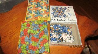 M.  C.  Escher Sun And Moon Shape Puzzle & Pomegranate Kids 3 - 103 Block Puzzle