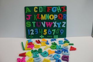 Refrigerator Alphabet And Numbers Magnets With Board