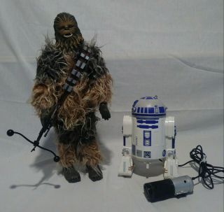 Star Wars Chewbacca Talking Doll 18 " Thinkway Toys Remote R2d2 1997 Kenner