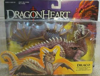 1995 Dragon Heart Draco W/ Power Flap Wings & Action Ready Jaws Kenner Nip