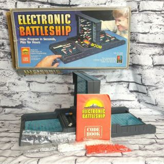 Electronic Battleship Vintage Game 1982 Milton Bradley Mb Code Book Complete