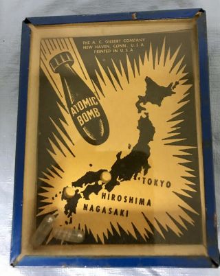 Atomic Bomb Wwii A.  C.  Gilbert Dexterity Puzzle Glass Game Japan Hiroshima