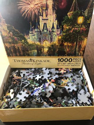 Thomas Kinkade Main Street Usa Walt Disney World 1000 Piece Puzzle