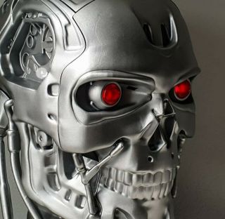 Terminator Dark Fate T800 1:1 Endoskull Head LED eyes 3D bust 2019 T - 600 T - 1000 2
