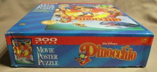 Disney Pinocchio 300 Piece Large Movie Poster Puzzle 2 ' x3 ' Golden 100 COMPLETE 2