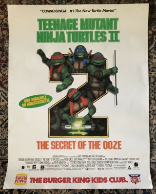 Teenage Mutant Ninja Turtles Ii Secret Of The Ooze Poster Promo 1991