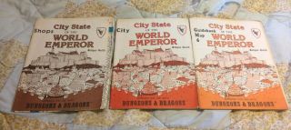 Judges Guild City State Of The World Emperor 3 Books & 3 Maps Complete