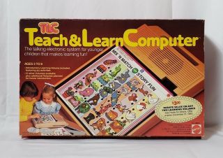 Vintage Mattel Tlc Teach & Learn Computer With Introductory Game Boxes