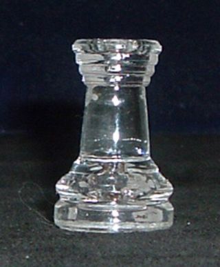 Glass Chess Replacement Piece Clear Rook Castle 1 1/2 "