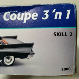 MONOGRAM 1/12 Scale Model Car Kit 57 Chevy Sport Coupe 2800 Bags 3