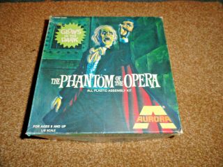 Aurora 1/8 Phantom Of The Opera & Dr.  Jekyl Mr.  Hyde Box Top Lids Only Pr.