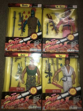 Gi Joe Street Fighter 2,  12 " Complete Figure Set Nib.