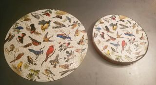 Vintage 1965 Springbok Circular Jigsaw Puzzle Song Birds Complete