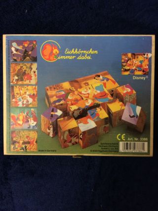 Vintage Disney Wooden German Block Puzzle / Hermann Eichhorn Peter Pan