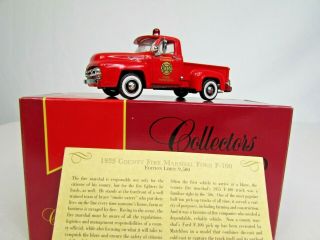 Matchbox Limited Diecast 1955 Ford F - 100 County Fire Marshal Yrs06/sa - M